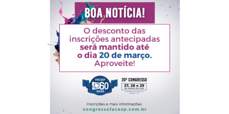 Agora ninguém vai perder o melhor Congresso da Facesp